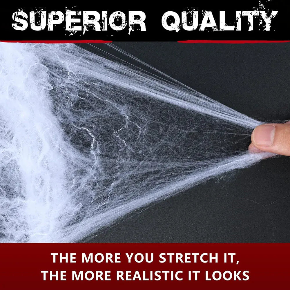20/40g Halloween Spider Webs Spider Decor Halloween Home Party Scream Festa Black Spider Web Outdoor Propm Haunted Decoration