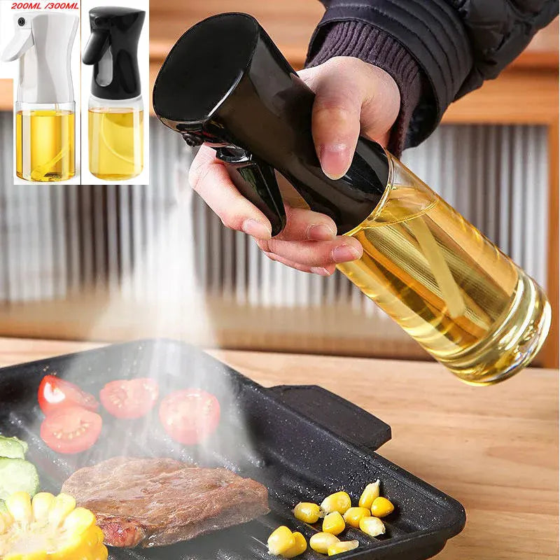 200/300ml Oil Spray Bottle Kitchen BBQ Cooking Olive Oil Dispenser Camping Baking Empty Vinegar Soy Sauce Sprayer Containers
