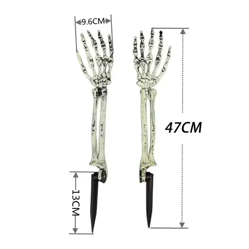 2PC Halloween Solar Garden Lights Outdoor Waterproof Ghost Hand LED Stake Lights Horror Atmosphere Decoration Lamp  For Festival