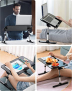 Multipurpose adjustable laptop desk stand for work, art, and meals