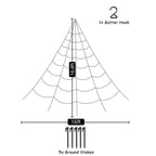 5M Large Triangle Halloween Spider Web | Outdoor Yard Decor