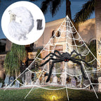5M Large Triangle Halloween Spider Web | Outdoor Yard Decor