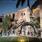 5M Large Triangle Halloween Spider Web | Outdoor Yard Decor
