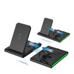 Detachable 3-in-1 wireless charging dock with modular design