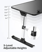 Laptop desk stand with 5-level adjustable height settings