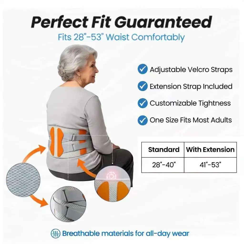 Active Recovery Belt Is Engineered for Sciatica & Chronicback Pain-relieving Pressure Restoring Circulation Waist Massage Belt