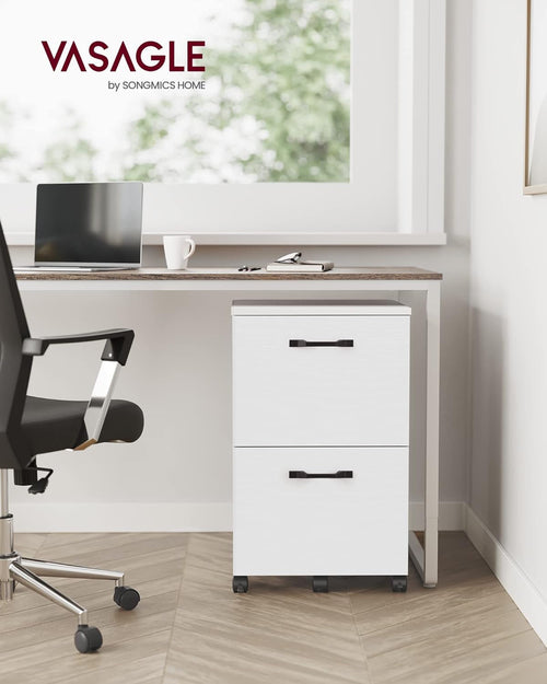 2-Drawer File Cabinet, Filing Cabinet for Home Office, Small Rolling