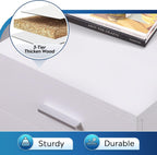 Sturdy 3-tier thickened wood filing cabinet for durable office and home storage.