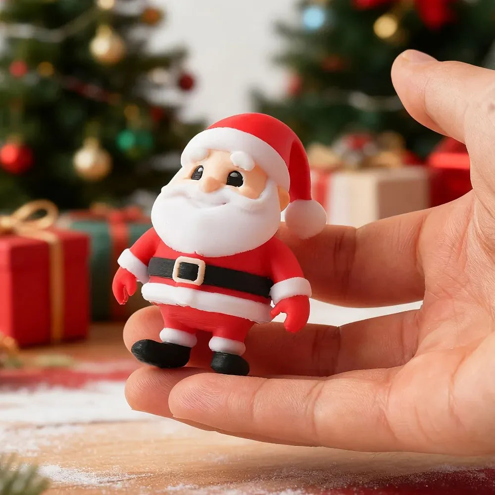 Christmas 3D Printed Santa Claus Reindeer Figurine Statue Xmas Desktop Ornament Navidad Home Decoration 2027 New Year Party Gift