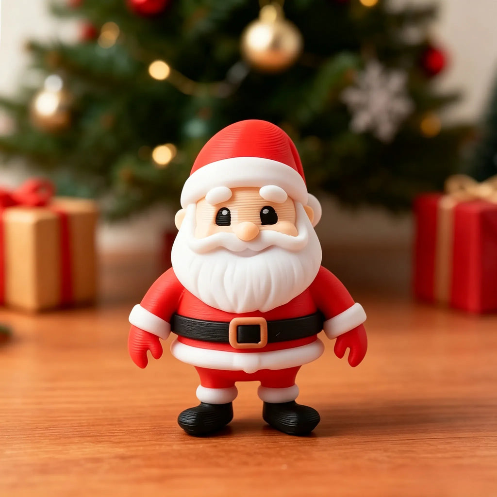 Christmas 3D Printed Santa Claus Reindeer Figurine Statue Xmas Desktop Ornament Navidad Home Decoration 2027 New Year Party Gift