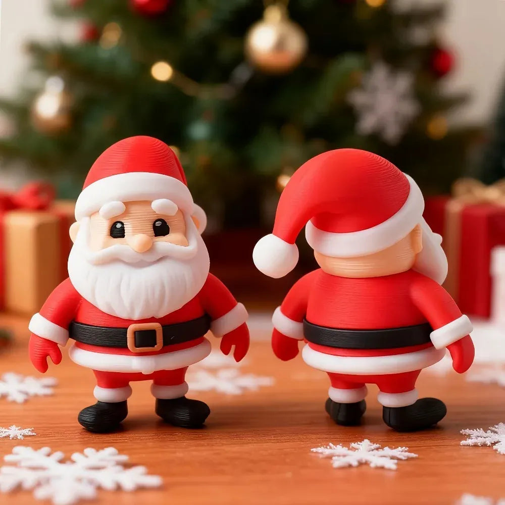 Christmas 3D Printed Santa Claus Reindeer Figurine Statue Xmas Desktop Ornament Navidad Home Decoration 2027 New Year Party Gift