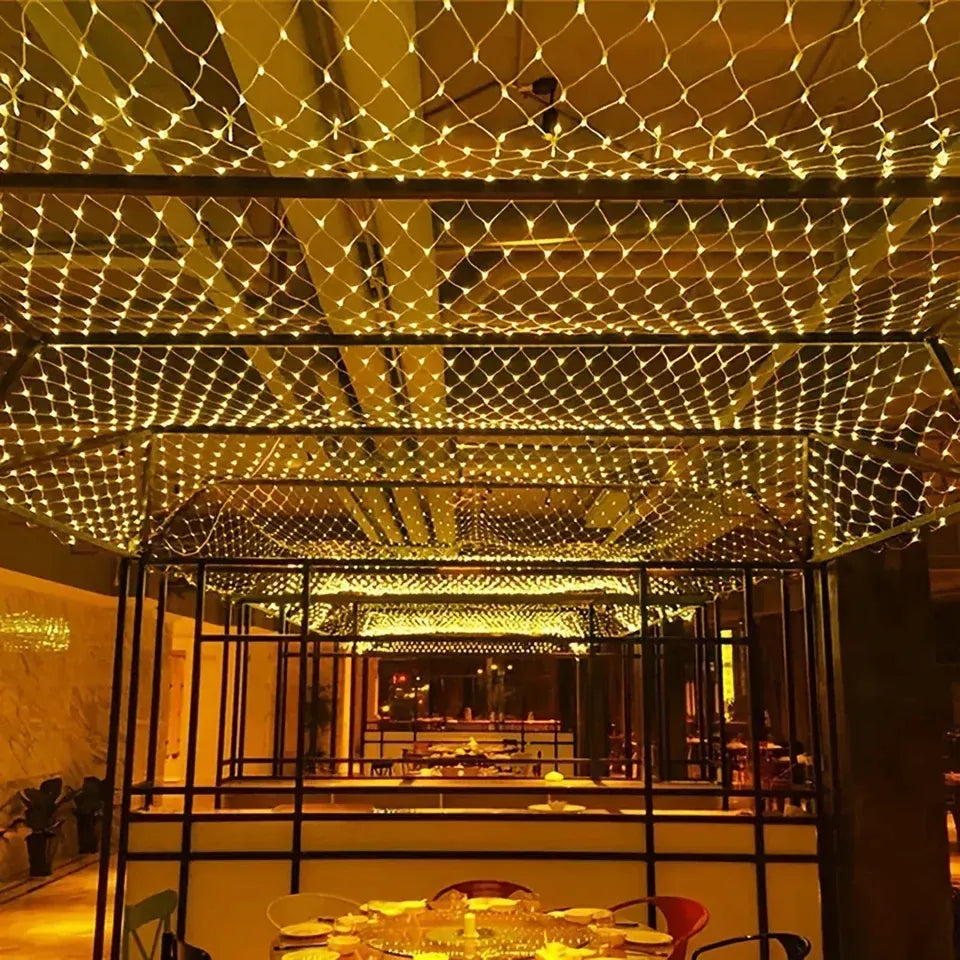 Christmas Decorations Lamp LED Fishing Net Light Outdoor Waterproof Street Tree Decoration Light Wedding Festival Mesh Light