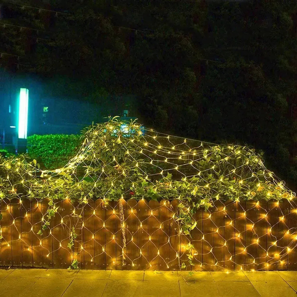 Christmas Decorations Lamp LED Fishing Net Light Outdoor Waterproof Street Tree Decoration Light Wedding Festival Mesh Light