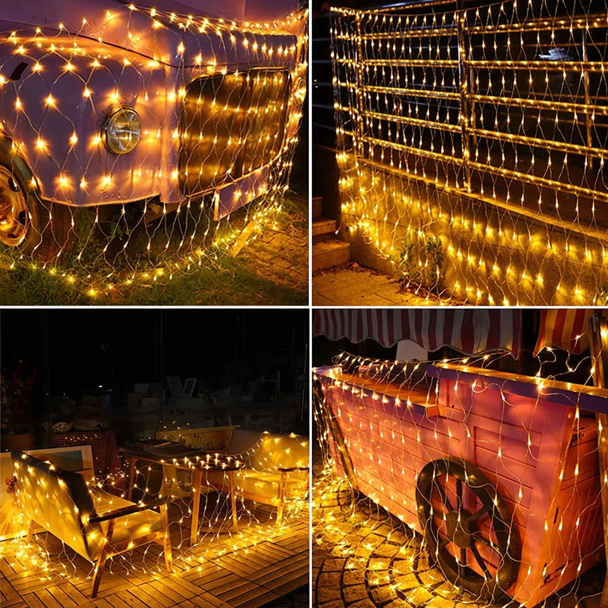Christmas Decorations Lamp LED Fishing Net Light Outdoor Waterproof Street Tree Decoration Light Wedding Festival Mesh Light