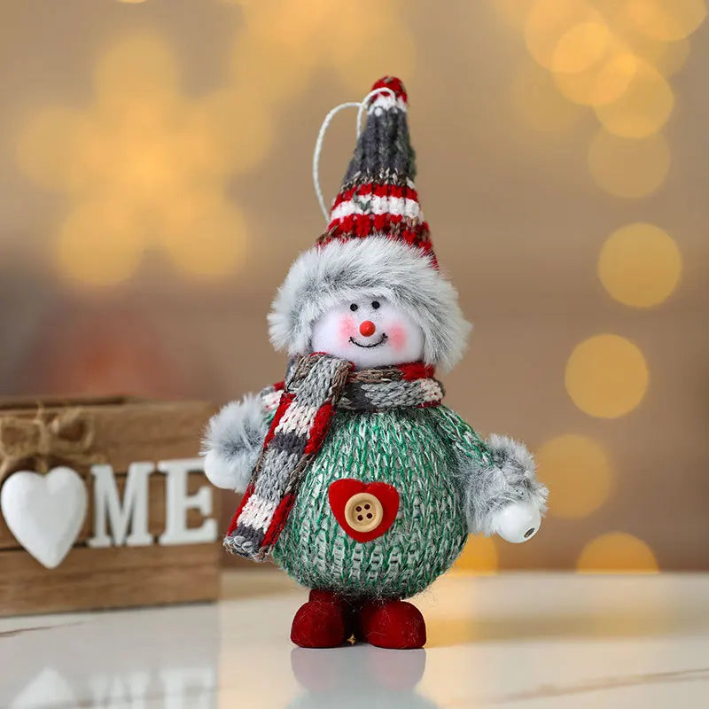 Christmas Dolls Tree Decor Standing Santa & Snowman and Reindeer Figurines for Home Decor Birthday Gifts Merry Christmas