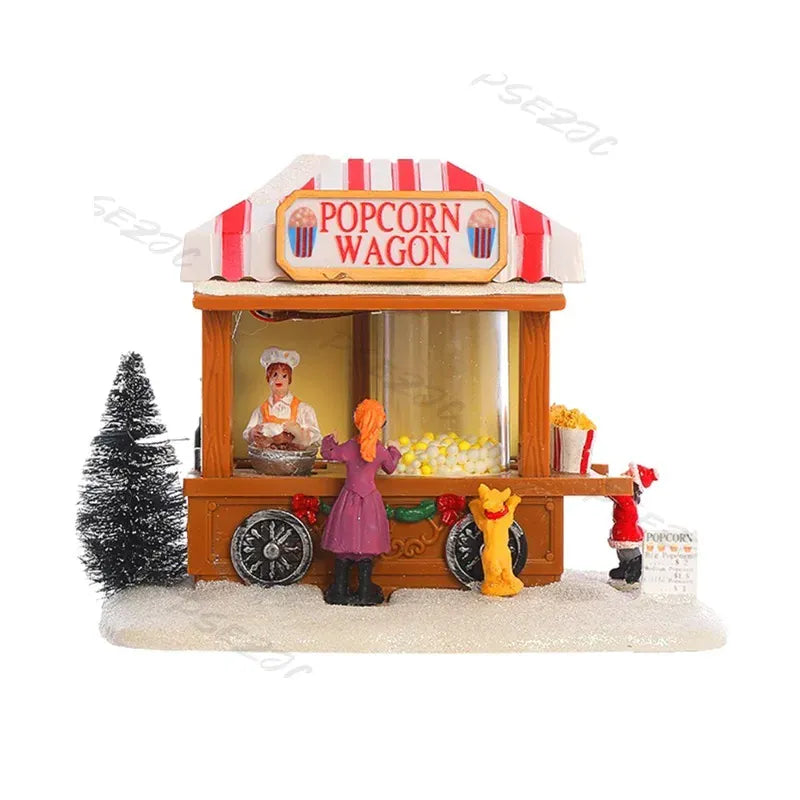 Christmas Glowing Music Snow Scenery House Showcase Home Furnishings Christmas Decorations Gifts