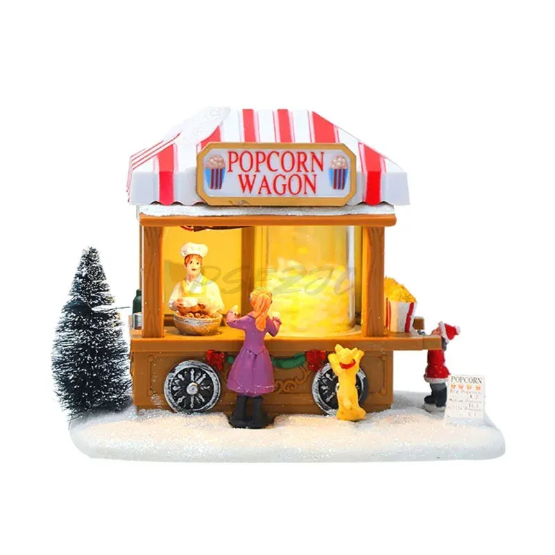 Christmas Glowing Music Snow Scenery House Showcase Home Furnishings Christmas Decorations Gifts