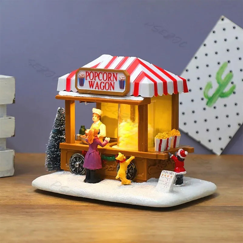 Christmas Glowing Music Snow Scenery House Showcase Home Furnishings Christmas Decorations Gifts