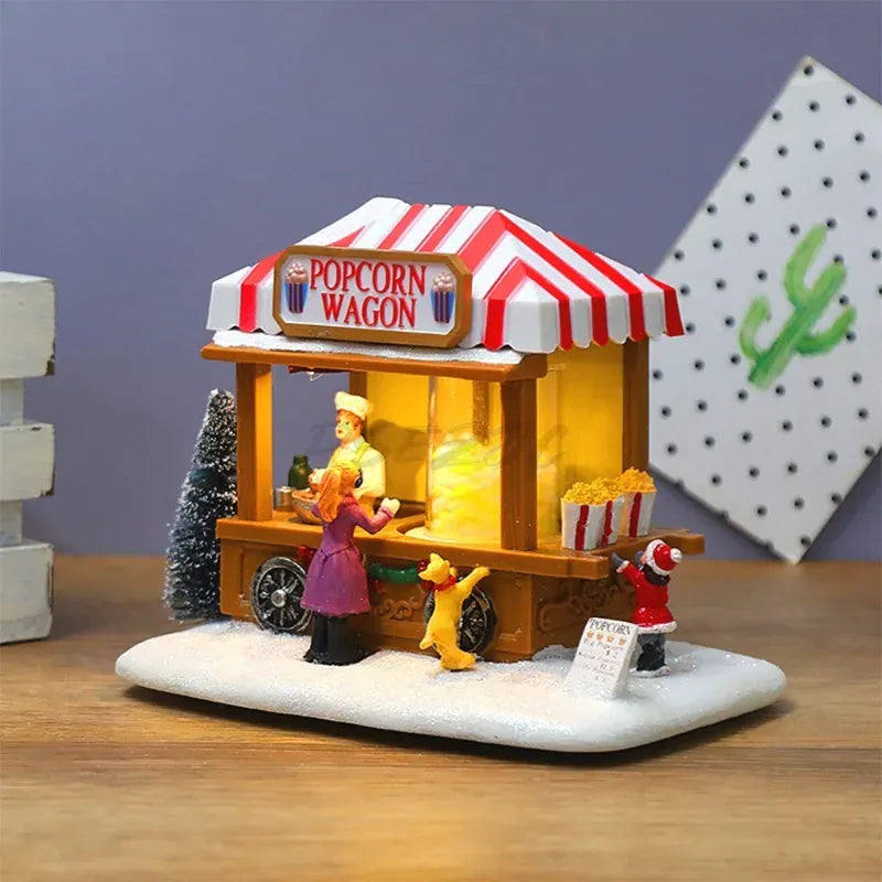 Christmas Glowing Music Snow Scenery House Showcase Home Furnishings Christmas Decorations Gifts