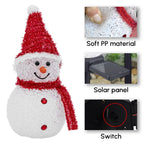 Pink Iolaus Christmas Solar Snowman Garden Light