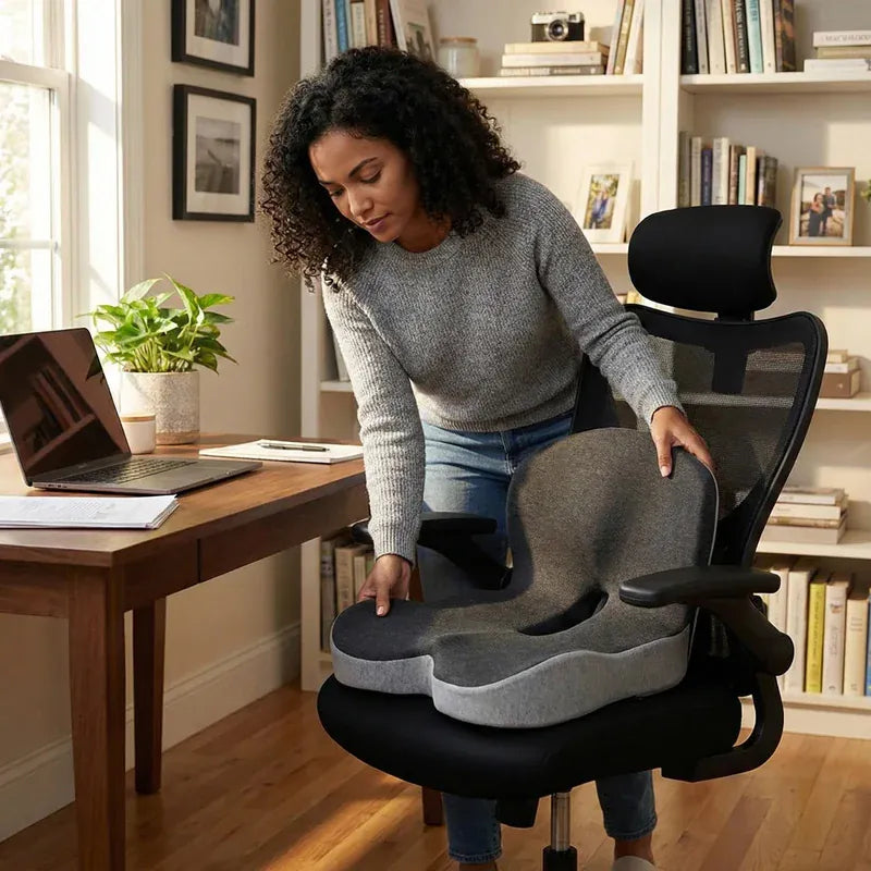 Comfort Memory Foam Backrest Non-Slip Cushion