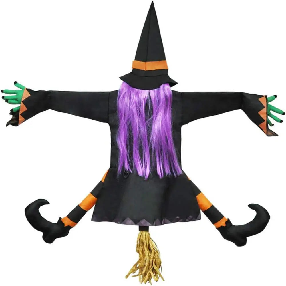 Crashing Witch Tree Decoration | Funny Halloween Yard Decor