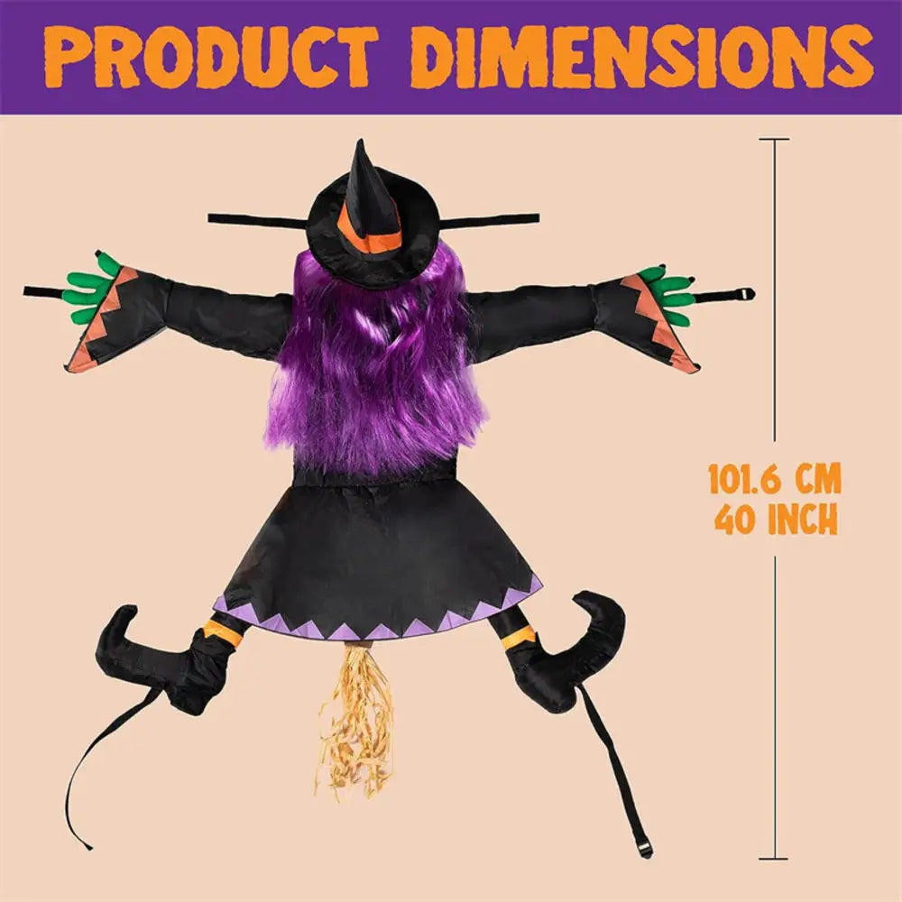 Crashing Witch Tree Decoration | Funny Halloween Yard Decor