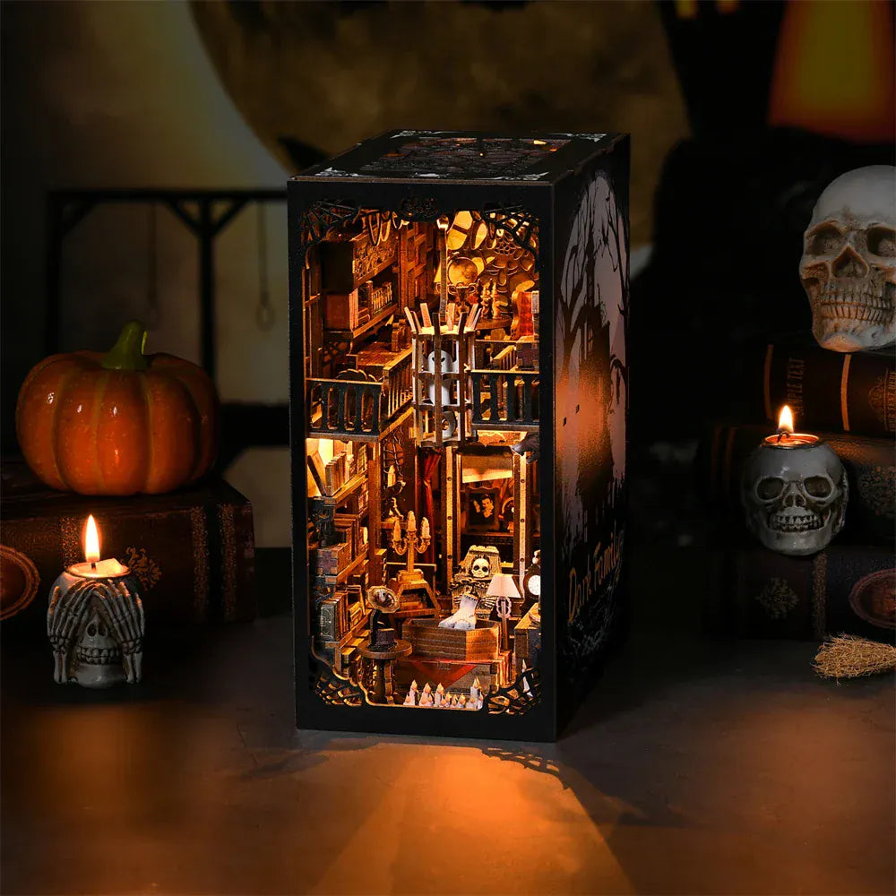 Gothic DIY Book Nook Kit | Dark Family Wooden Puzzle Model