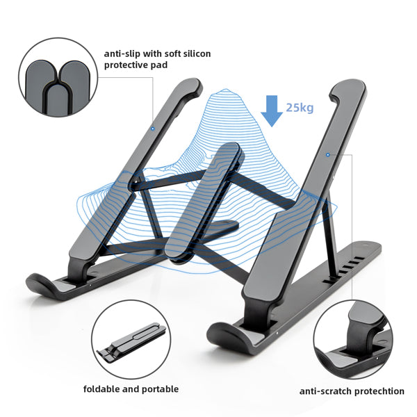 Durable laptop stand with anti-slip and anti-scratch design