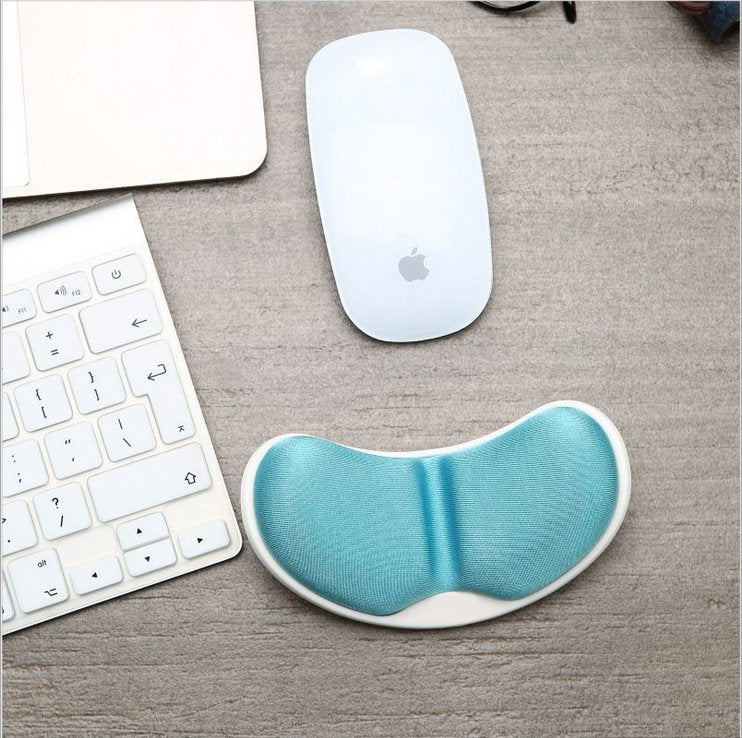 Blue ergonomic wrist rest pad for mouse and keyboard comfort