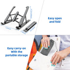 Foldable laptop stand with portable storage bag