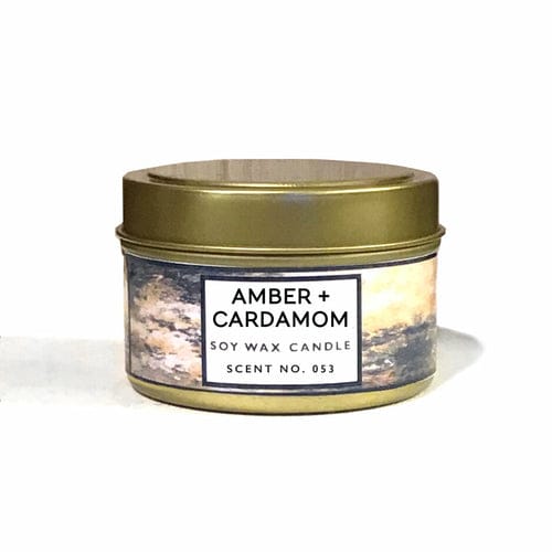 Indigo Poseidon Diffusers, Oils & Candles 4oz Amber + Cardamom Scented Soy Wax Candle