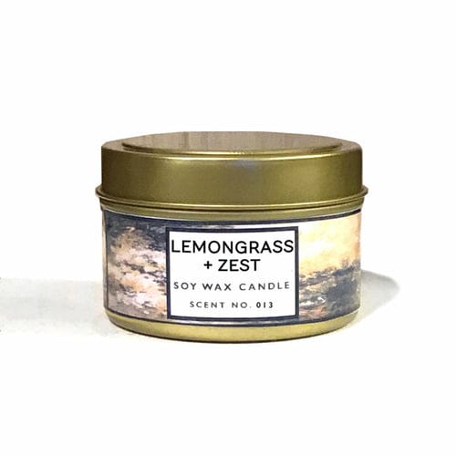Indigo Poseidon Diffusers, Oils & Candles 4oz Lemongrass + Zest Aromatherapy Soy Wax Candle