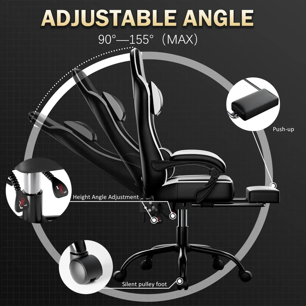 Ergonomic Gaming Chair with Footrest | Elevate Your Space
