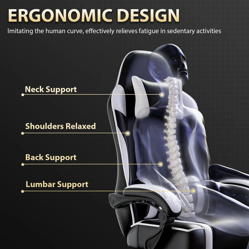 Ergonomic Gaming Chair with Footrest | Elevate Your Space