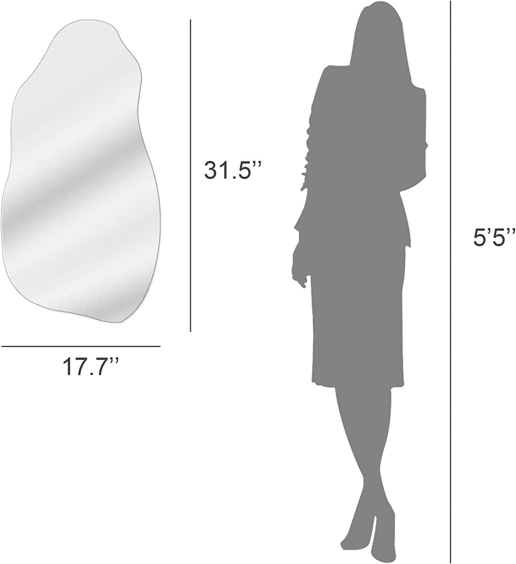 Peach Maple Furniture Asymmetrical Body Wall Mirror