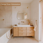 Peach Maple Furniture Asymmetrical Gold Wall Mirror