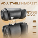 Peach Maple Furniture Black Ergonomic Executive Chair with Footrest