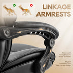 Peach Maple Furniture Black Ergonomic Executive Chair with Footrest