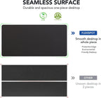 Peach Maple Furniture Black Top + White Frame FLEXISPOT 55" Standing Desk