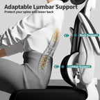 Peach Maple Furniture Black  White TRALT Ergonomic Office Chair