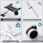 Peach Maple Furniture Black  White TRALT Ergonomic Office Chair