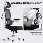 Peach Maple Furniture Black  White TRALT Ergonomic Office Chair