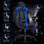 Peach Maple Furniture Blue / Solid Elite Ergonomic Gaming Chair