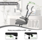 Peach Maple Furniture Dark Grey / English Ergonomic High Back Mesh Chair