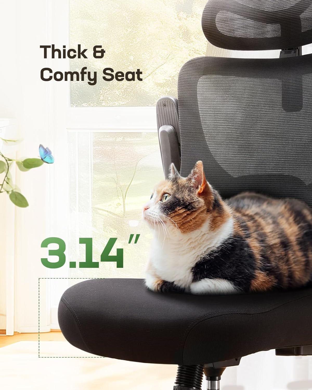 Peach Maple Furniture Light Black / With Headrest Ergonomic Mesh Office Chair With Headrest And Lumbar