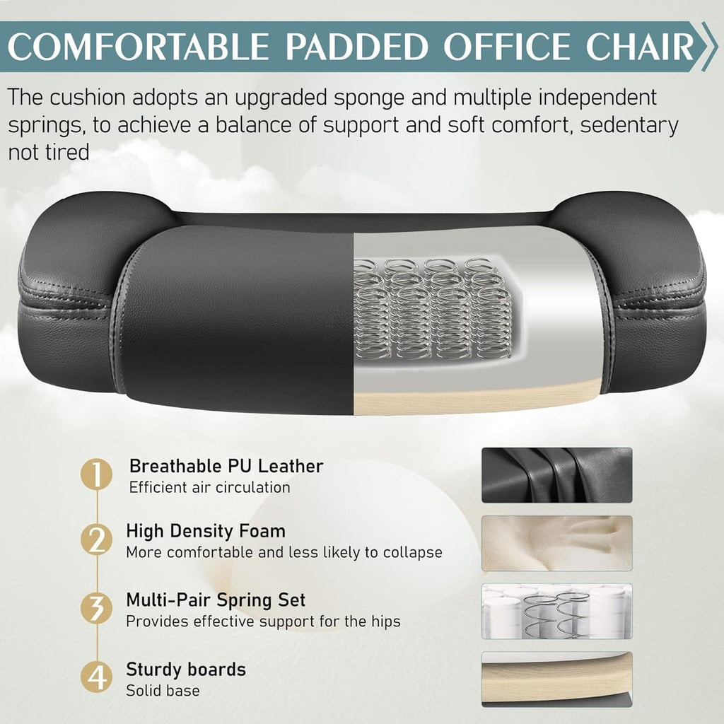 Peach Maple Furniture Mp245 / Black Executive Ergonomic Desk Chair