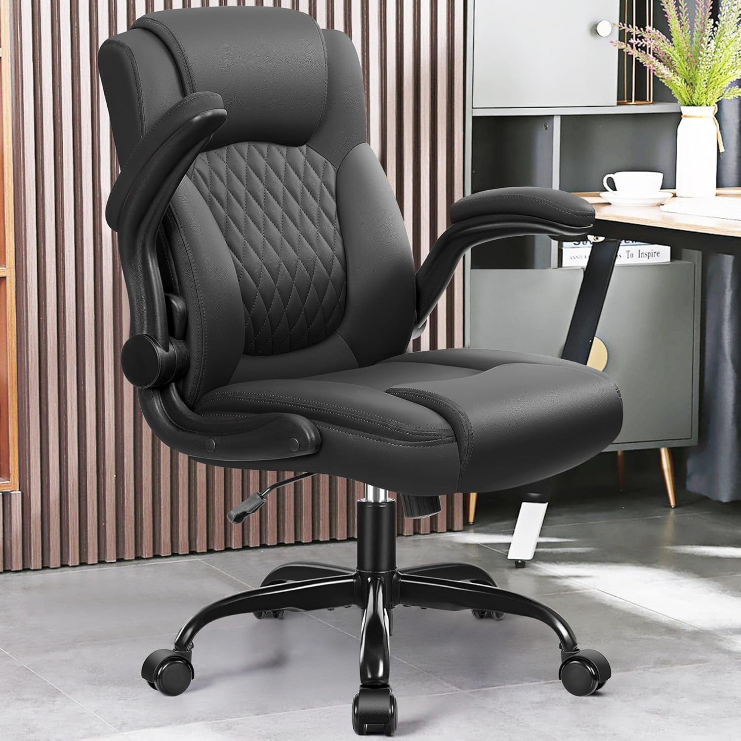 Peach Maple Furniture Mp245 / Black Executive Ergonomic Desk Chair