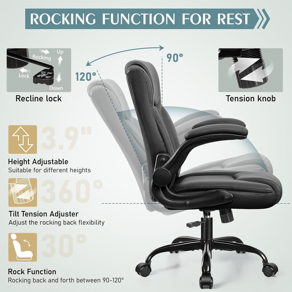 Peach Maple Furniture Mp245 / Black Executive Ergonomic Desk Chair
