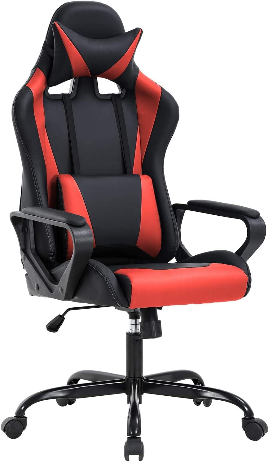 Peach Maple Furniture Red Gaming Chair With Ergonomic Adjustable Lumbar Support